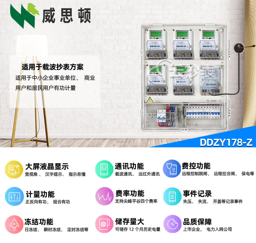 煙臺威思頓DDZY178-Z載波單相預付費電能表
